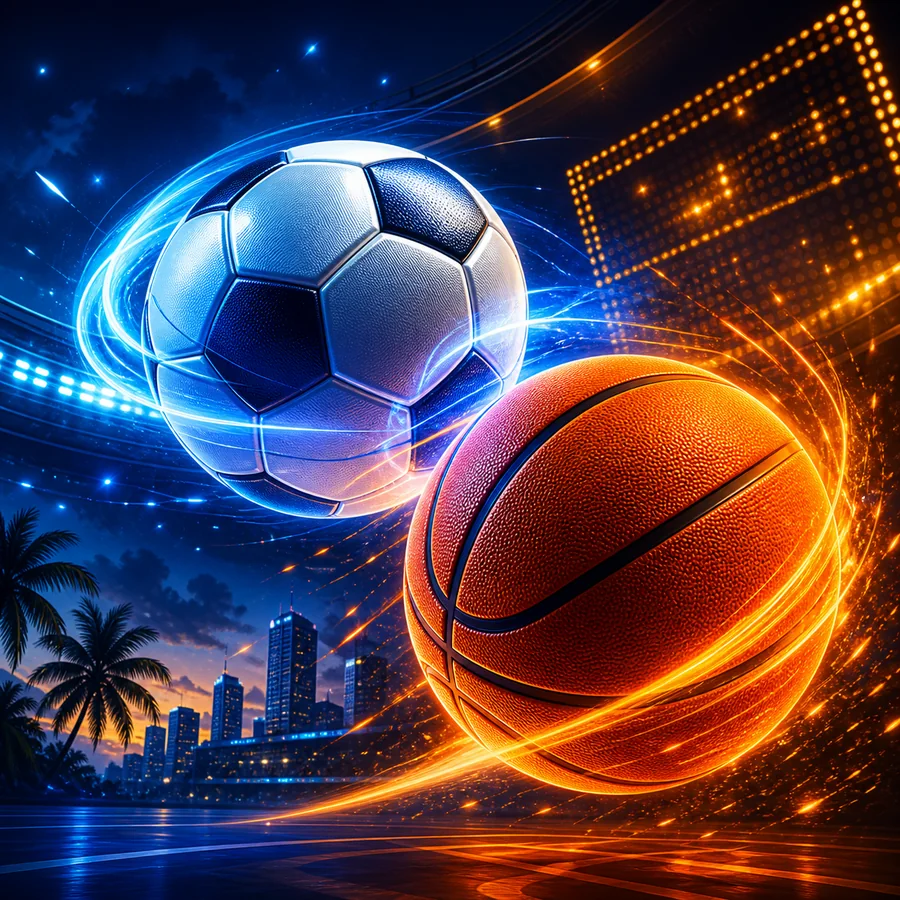 Original football and basketball category artwork